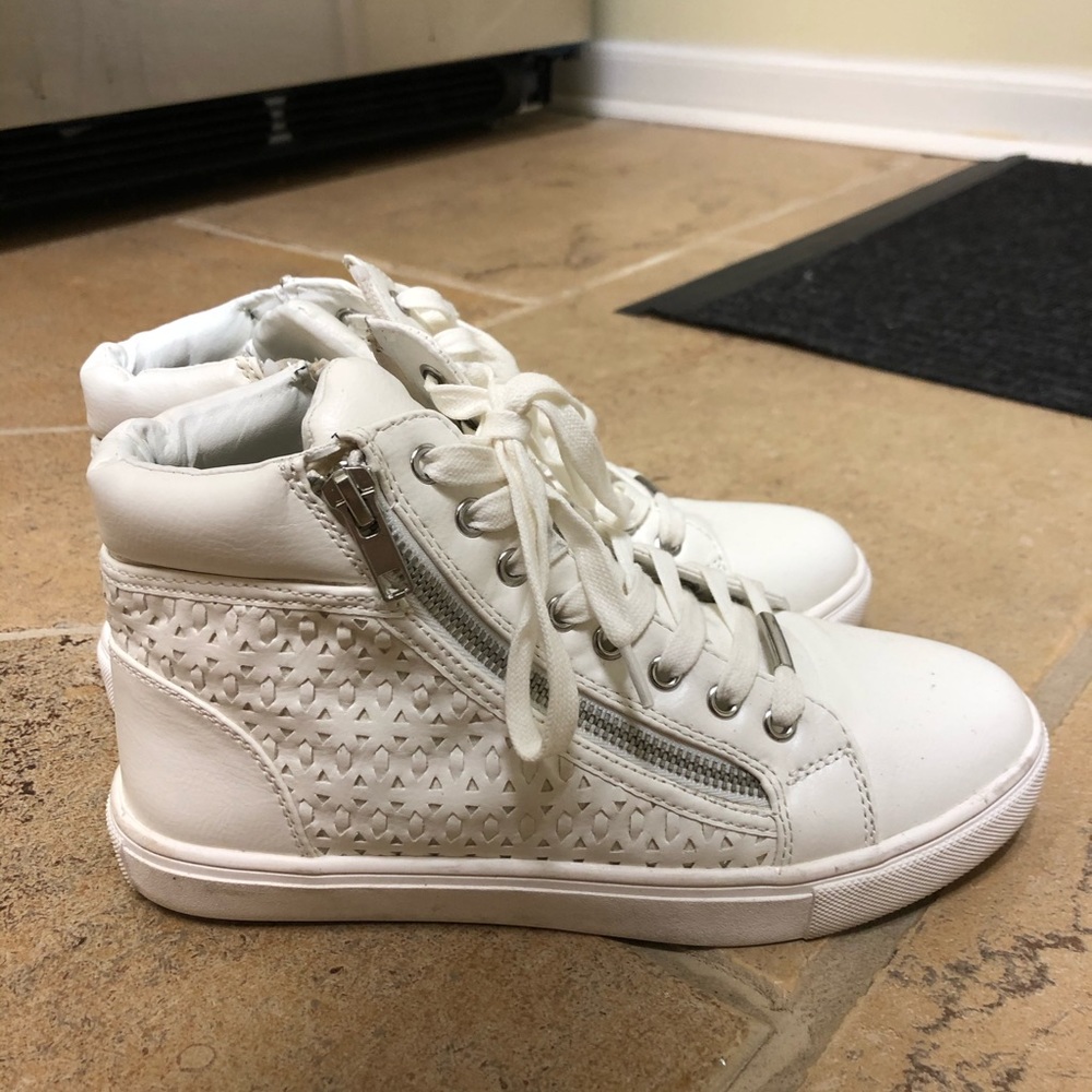Steve Madden white high top sneaker